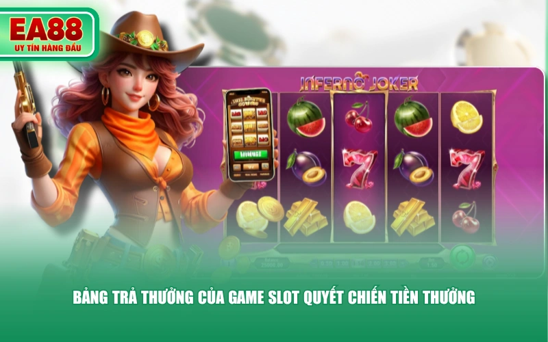 Bảng trả thưởng của game slot quyết chiến tiền thưởng