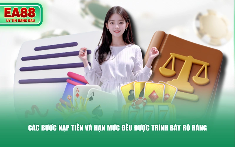 Các bước nạp tiền và hạn mức đều được trình bày rõ ràng