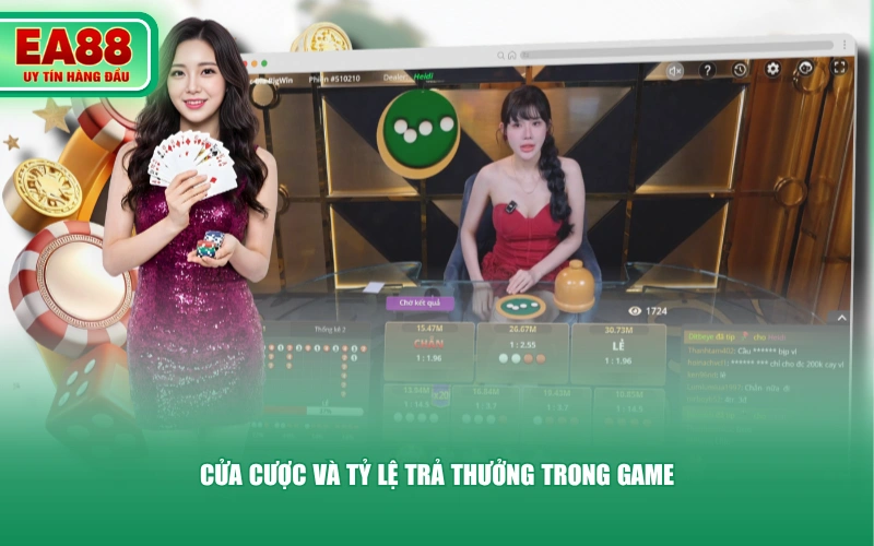 Cửa cược và tỷ lệ trả thưởng trong game